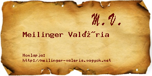 Meilinger Valéria névjegykártya